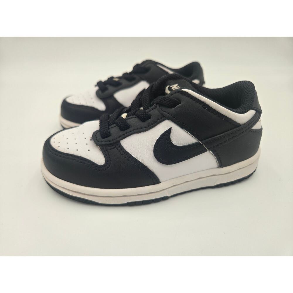 Nike Dunk Low Panda CW1589 100 Toddler Size 9C Black White Shoes